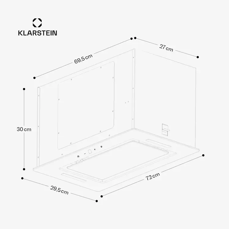 Б/У Вбудована острівна витяжка Klarstein Hektor Eco 72см з Німеччини Дніпро - фото 3