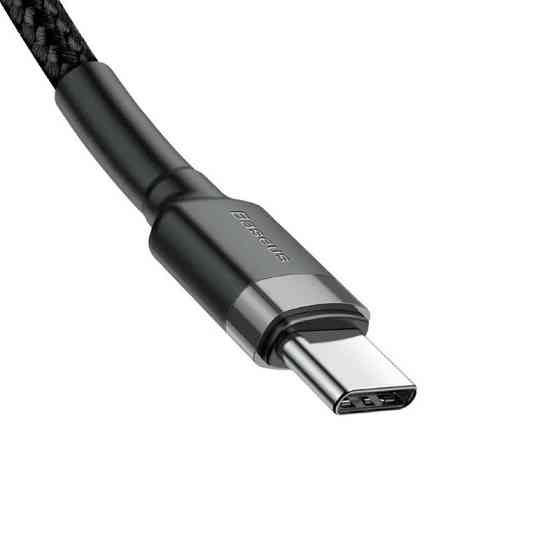 Кабель Baseus Cafule PD2.0 100W flash charging USB Type-C-Type-C cable 2m, колір сіро-чорний CATKLF-ALG1 Одеса