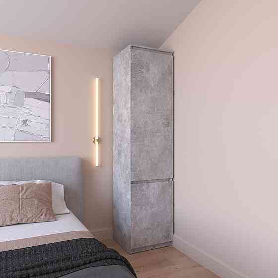 Шафа пенал VAYS R-22, з полицями, ЛДСП, 50×50×211 см - для одягу, білизни, зберігання, спальня, передпокій Львів