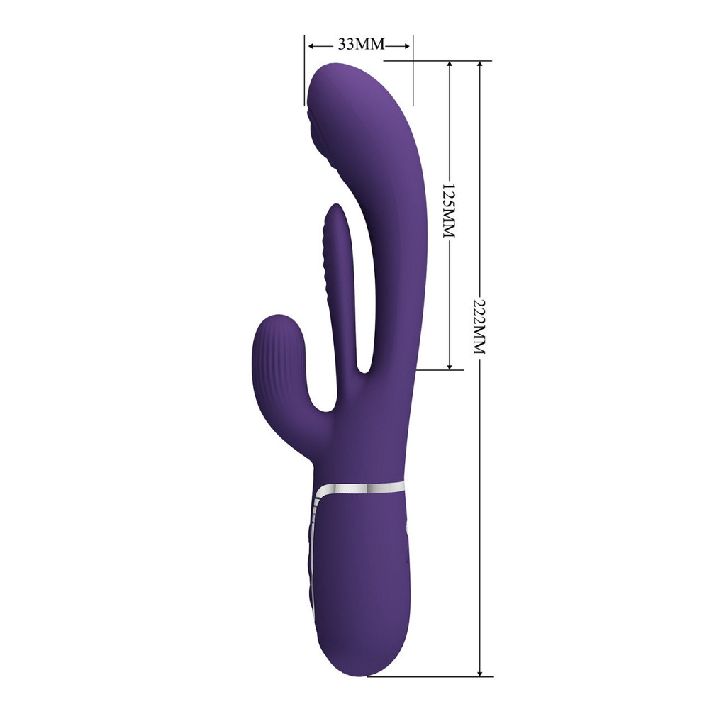 Вибратор с стимулятором клитора PRETTY LOVE - Shonia Dark Purple 3 in 1, BW-500041-2 Sex Aura Киев - изображение 9
