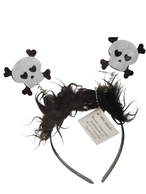 Обруч Черепа на Хелловін 12 на 22 см чорний Київ - фото 3