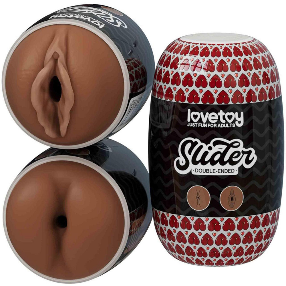 Мастурбатор - Slider Double-Ended Masturbator Ass and Vagina Brown Sex Aura Київ - фото 1
