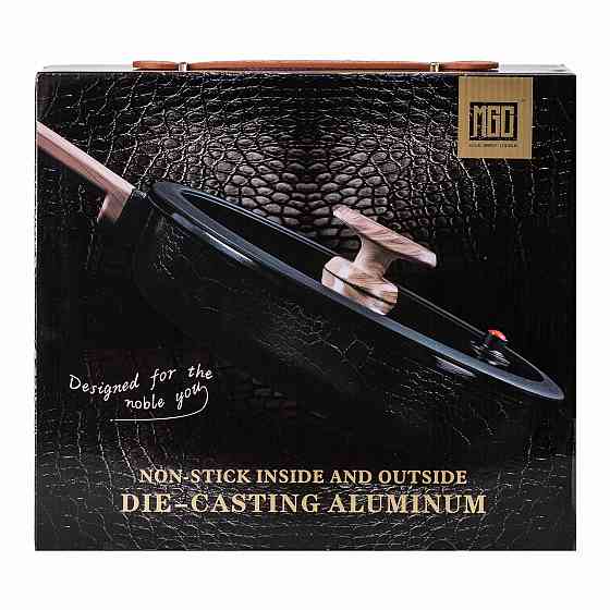 Чорна алюмінієва сковорода з керамічним покриттям 26 см Київ