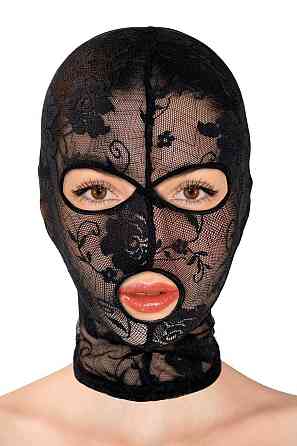 Фетишная кружевная маска от Fetish Tentation Cagoule en resille a motifs Sex Aura Киев