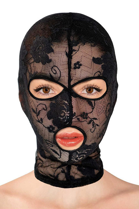 Фетишная кружевная маска от Fetish Tentation Cagoule en resille a motifs Sex Aura Киев - изображение 2