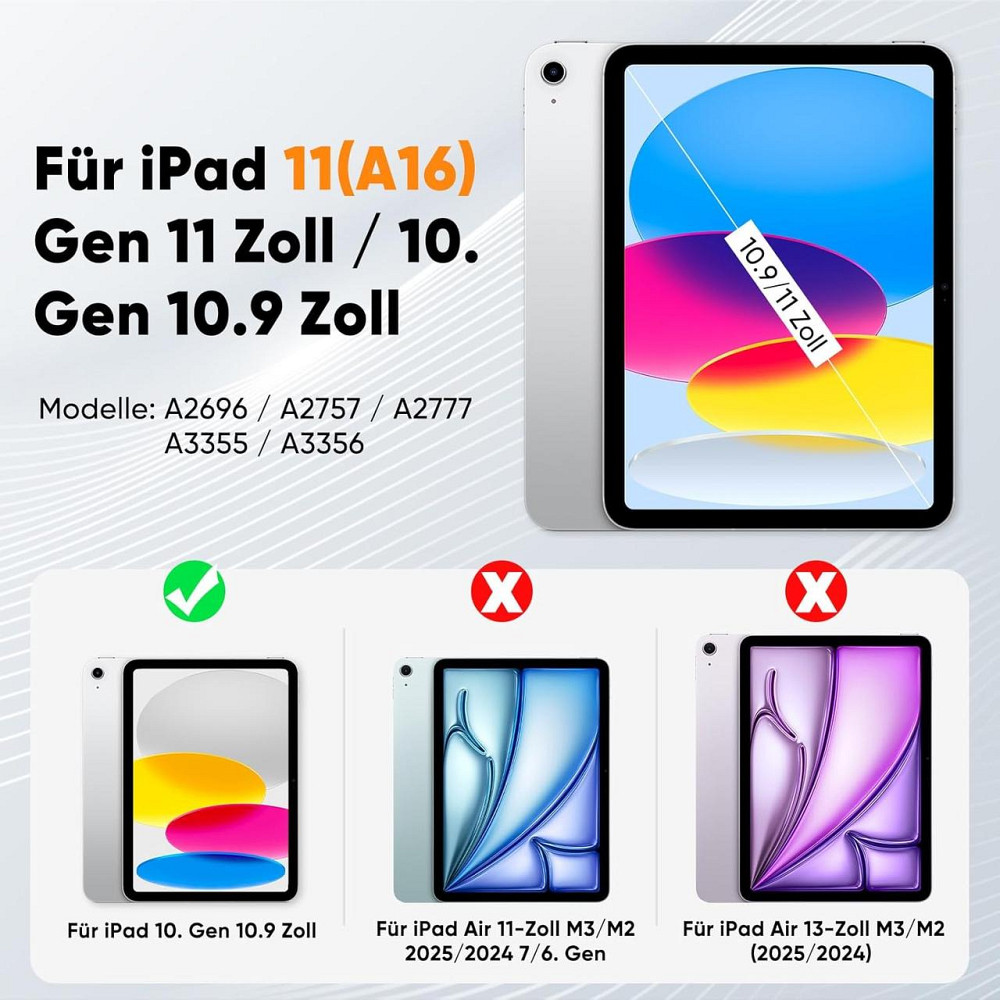 Захисний протиударний чохол Timecity для iPad (A16) 11-го/10-го покоління (2025/2022) A3354 / A3355 / A2696 / A2757 / A2777 Дніпро - фото 4