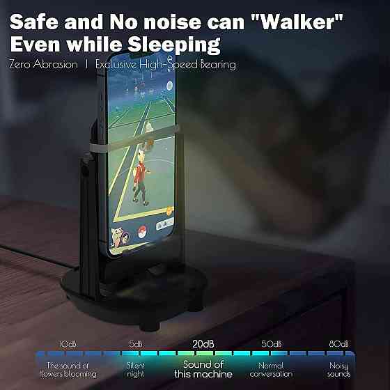 Счетчик шагов Steps Counter Совместим с телефоном Черный USB бесшумный автоматический рокер для смартфонов и Киев