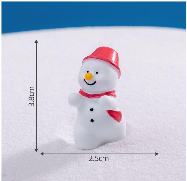 Новогодняя фигурка Снеговик для декора, флорариума, мини-сада, творчества, микроландшафта, песочного стола Червоний Одесса - изображение 1