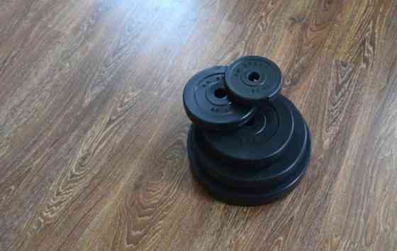 Штанга набірна W-подібна на 27 кг Гантелі, гирі, штанги і диски з пластиковим покриттям Київ