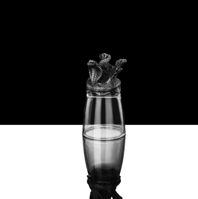 Набор рюмок Китайский гороскоп 30 мл х 12 шт Графин 300 мл в Кейсе Круглый бамбуковый Разнос Старое серебро Кременчуг - изображение 7