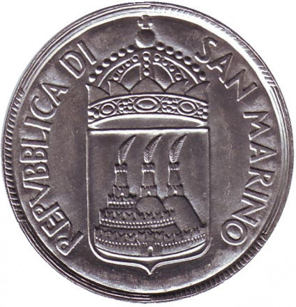 Давньогрецький герой і четырехглавый дракон. Монета 10 лір. 1973 рік, Сан-Марино.UNC Полтава - фото 1