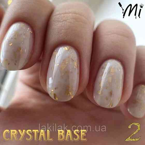 Crystal base Mi #2 (молочна база із золотою поталлю) 43мл (флакон) Херсон