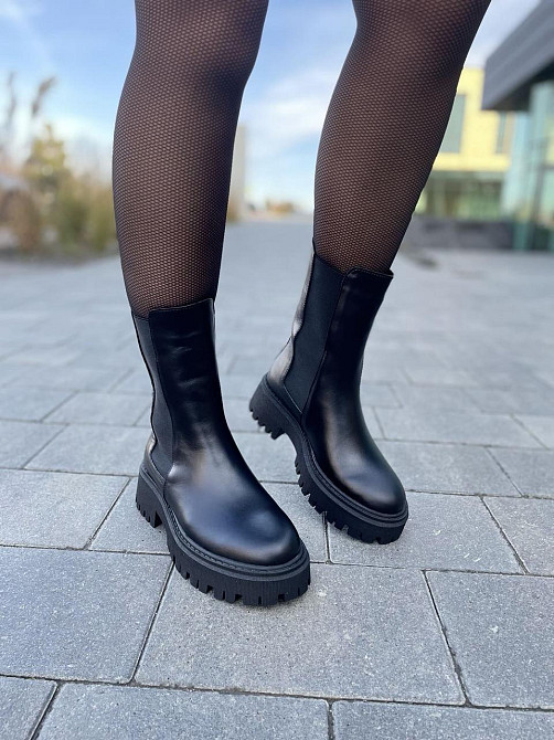 Черевики жіночі GREMMY чорні натуральна шкіра зима висота 20 см (607/1) Коломия - фото 3