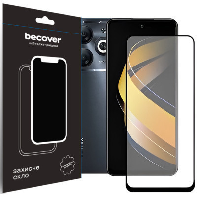 Стекло защитное BeCover Infinix Smart 8 (X6525) Black (710482) Винница - изображение 1