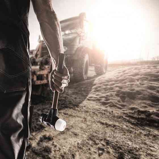 Молоток HALDER Simplex 3027 насадки із чорної гуми, білого суперпластика Одеса