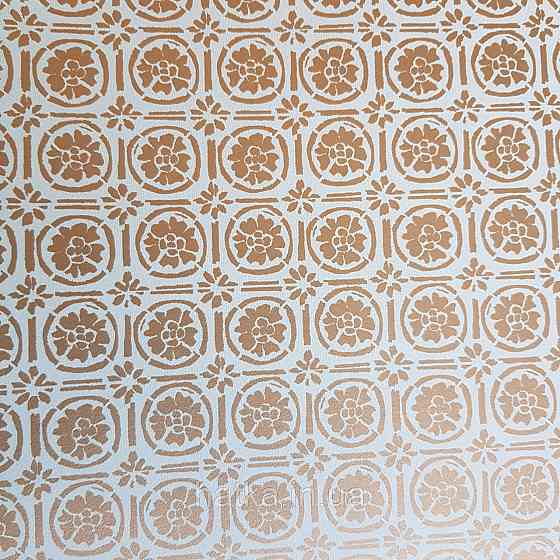 Шпалери вінілові на флізелін Caselio Mystery 0.53х10 м геометрія яскраві фігури золотисті на салатовому Київ