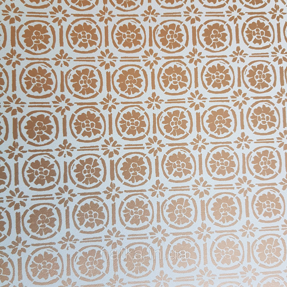 Шпалери вінілові на флізелін Caselio Mystery 0.53х10 м геометрія яскраві фігури золотисті на салатовому Київ - фото 3