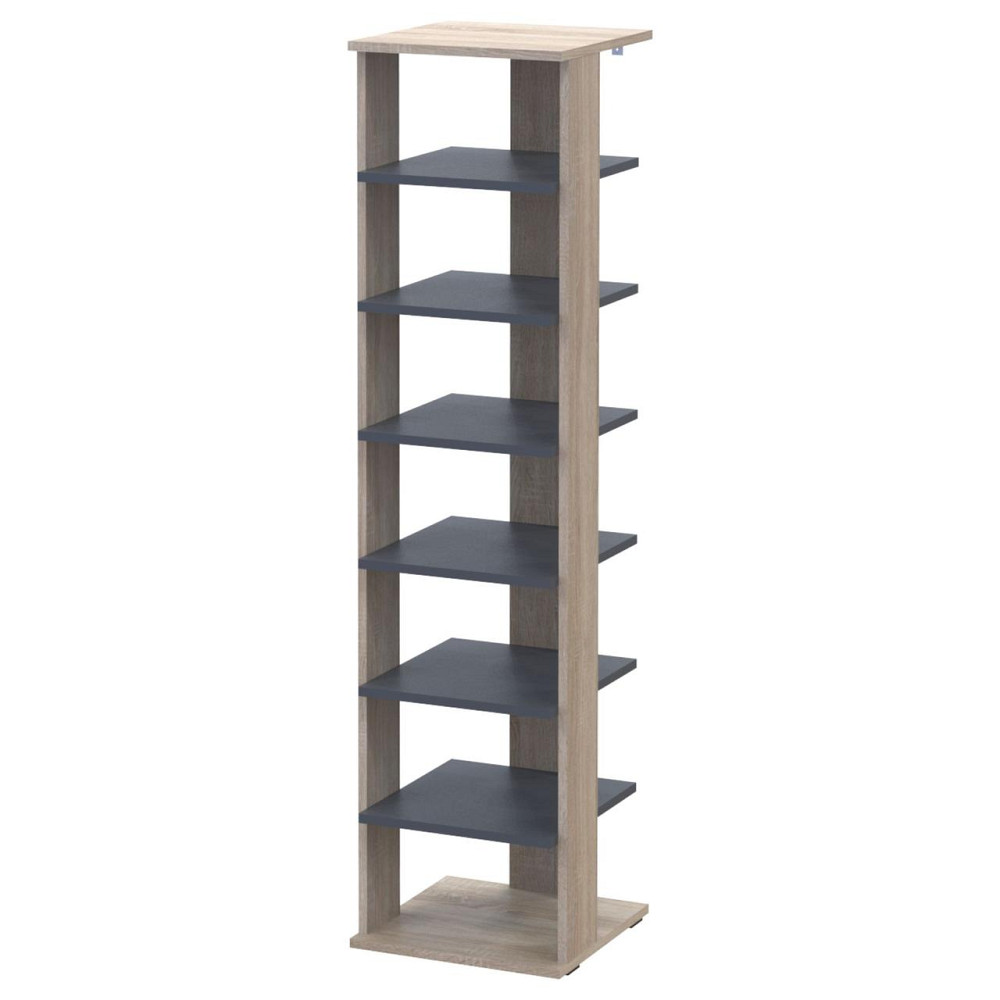 Полка для обуви Doros Паоло 38,4х38,4х153,4 см Дуб сонома/Графит (DRS-011438) Львов - изображение 2