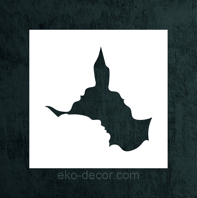 Декоративне настінне 3D Панно «Силует пари», Декор на стіну з об'ємом 90*90 см, Білий Київ - фото 8