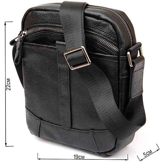 Сумка компактная мужская Vintage 14652 Черная Киев