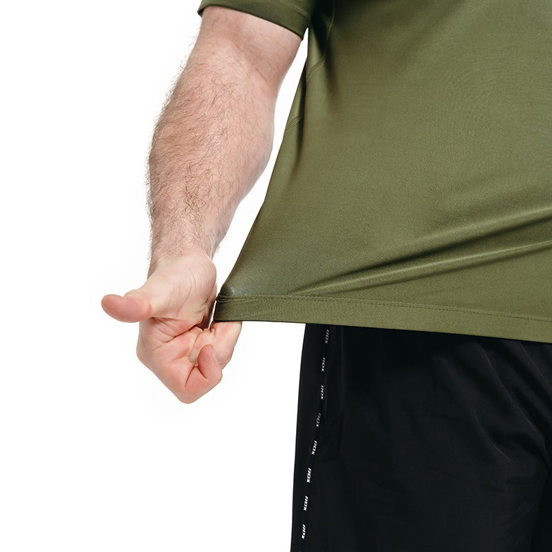 Чоловіча футболка RDX M1 з ефектом сауни Army Green L Кам'янське - фото 3