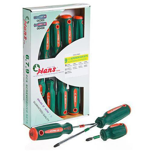 Набір викруток шліц и хрест 9 предметів (06400-9MG) HANS Одесса - изображение 1