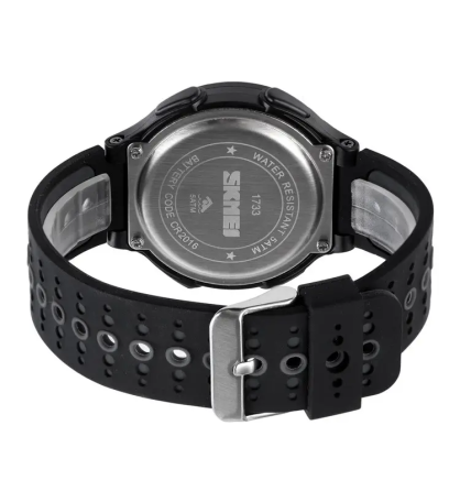 Чоловічий наручний годинник Skmei 1733 (Чорний з білим) Київ