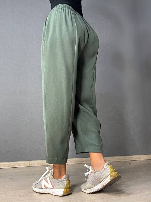 Брюки жіночі Mix Ray 4307 МОМ з резинкою та шнурком на талії, хакі, L Київ - фото 13