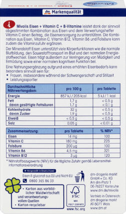 Mivolis Железо + витамин С + витамины В таблетки, 40 шт. Германия Львов - изображение 4