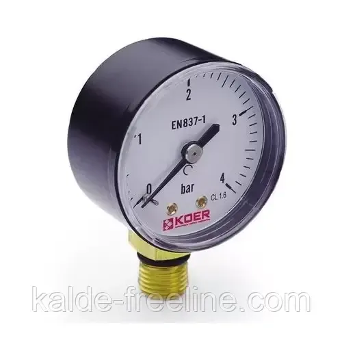 Манометр радиальный Koer 50мм., 4бар Харьков - изображение 1