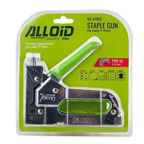 Степлер будівельний для скоб 4-14мм + 200скоб 8мм (хром) Alloid Одеса