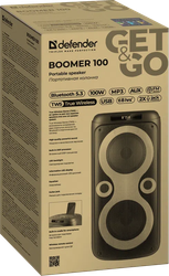 Портативна акустика Defender Boomer 100 100Вт Black (65099) (7202790) Киев - изображение 2