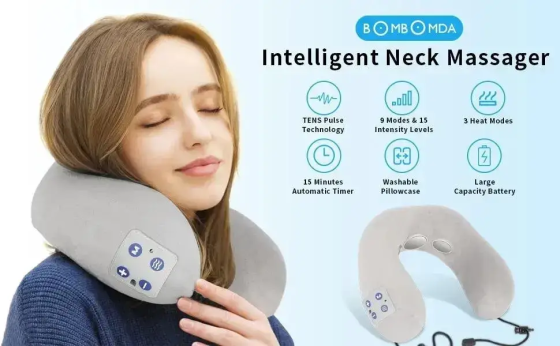 Масажер подушка для шиї BOMBOMDA YH-186 Інтелектуальний електромагніт Луцк