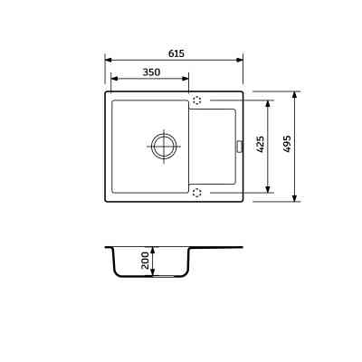 Мойка кухонная Adamant Minimal Сахара + змішувач (1824296912302) Вінниця