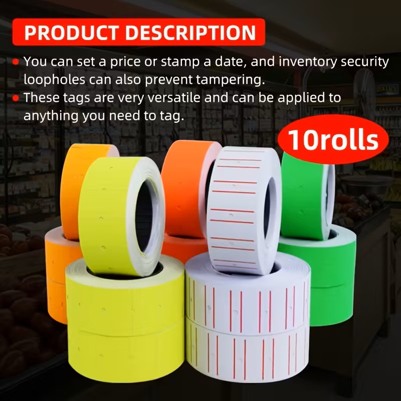 Самоклеючі ценники 10 рулонів по 500 шт для етикеток Київ - фото 3