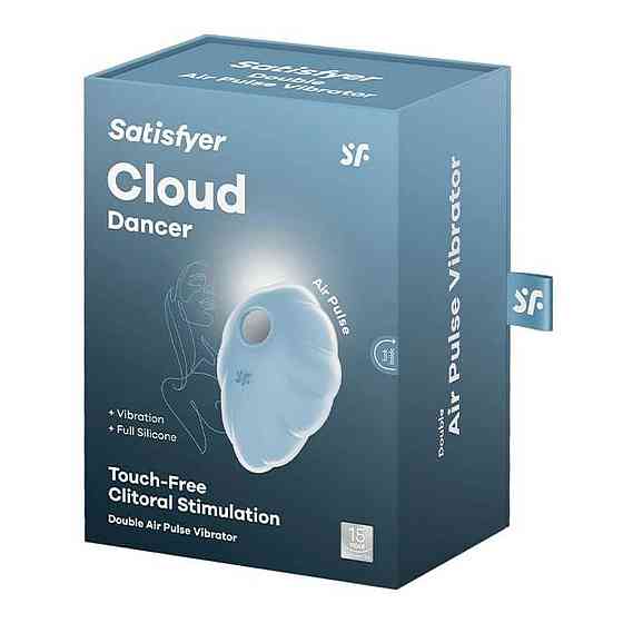 Вакуумний стимулятор з вібрацією Cloud Dancer blue Sex Aura Київ