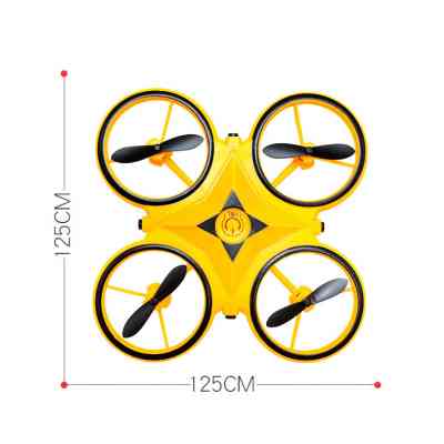 Радіокерована іграшка UFT Інтерактивний дитячий дрон з керуванням рукою та яскравим підсвічуванням HandCopter Yellow (UFTHandCopterYellow) Вінниця