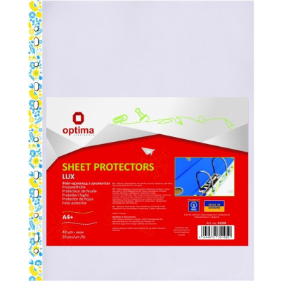 Файл Optima А5 40 мкм глянсових, 20 штук (O35105) Вінниця - фото 1