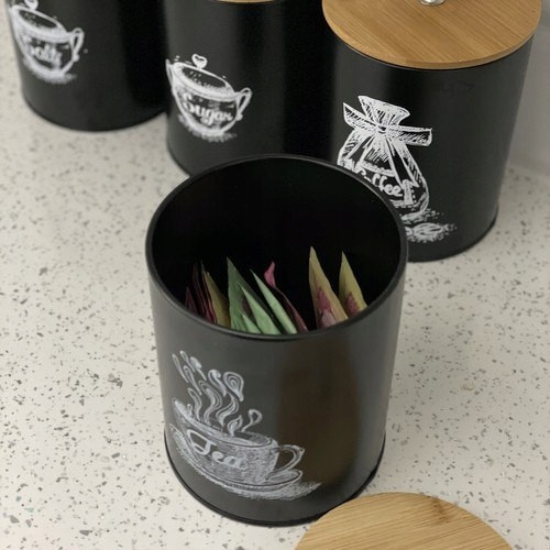 Набор емкостей для кухни 4 штуки для кофе, чая, сахара и соли Ruhhy (24578) Нововолынск - изображение 9