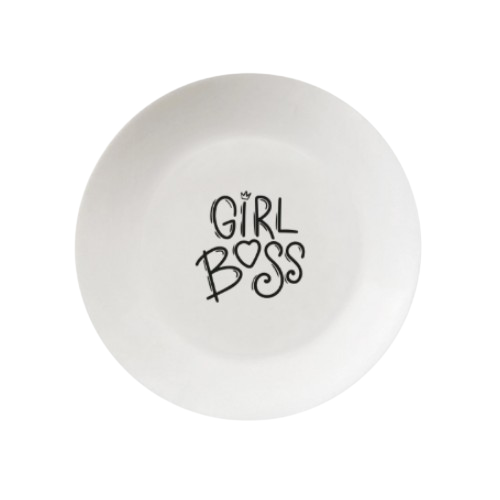 Тарілка Girl boss 25см склокераміка (подарункова уп) 1246 Кварта Житомир - фото 1