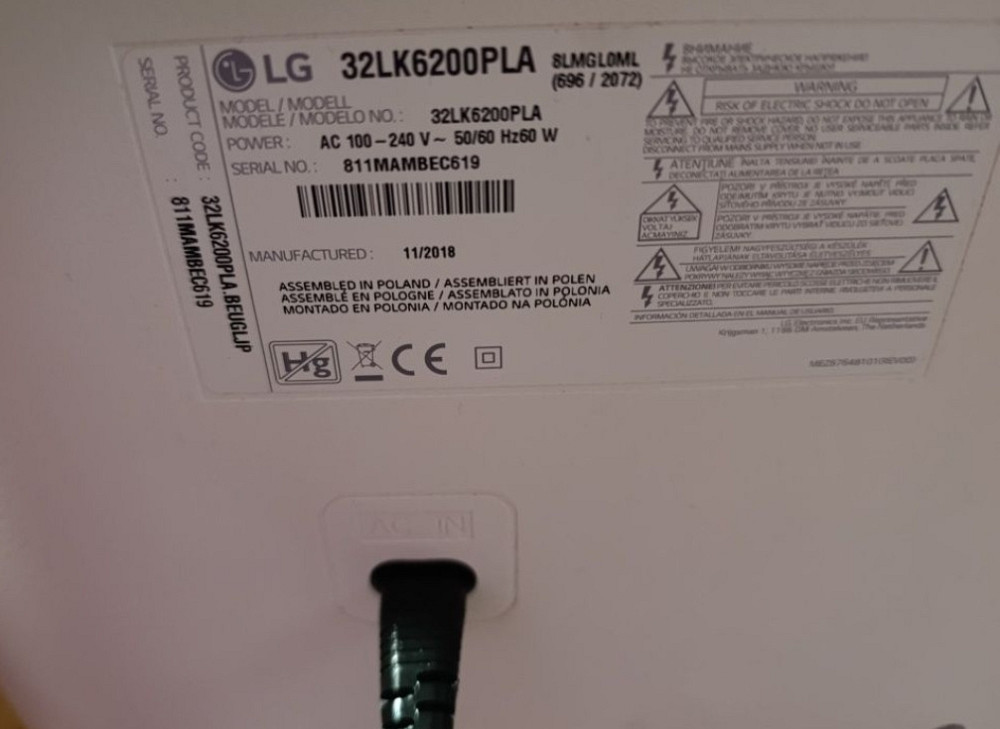Телевізор LG 32" Smart TV Wi-Fi/Full HD/WebOS/32LK6200. Київ - фото 1