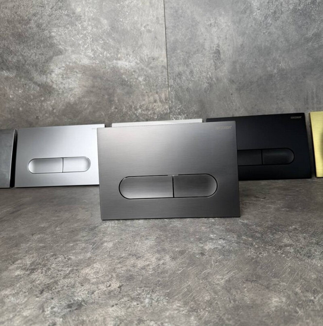 Панель змиву Koer KT-0608-07 240x160x10mm пластикова, кнопка закруглена (колір графіт) (KR6128)   ( 21058 ) Харків - фото 9