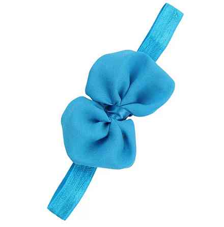 Детская повязка с шифоновым бантом на резинке one size голубой Киев