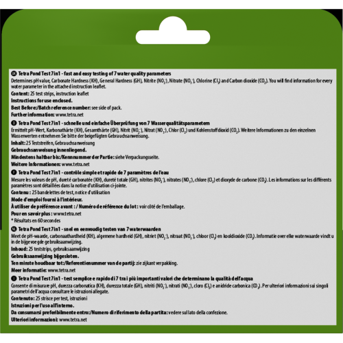 Набор индикаторных тестов Tetra Pond Test 7in1 для пруда для проверки показателей качества воды 25 шт. Киев