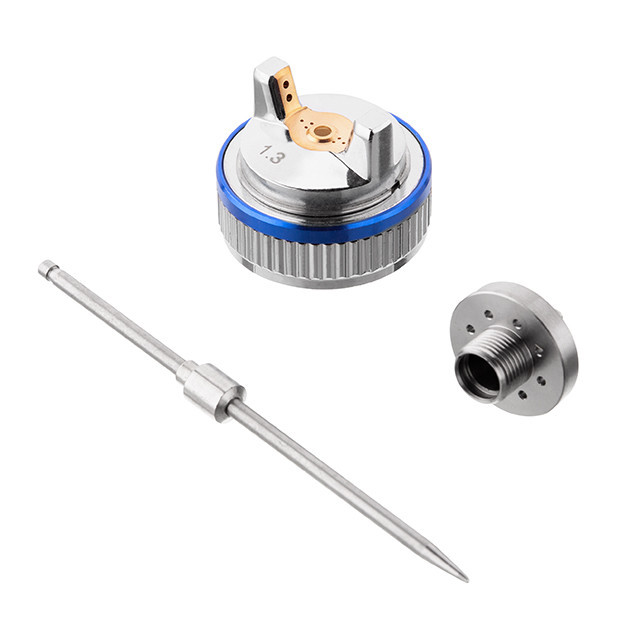 Комплект форсунки 1,3 мм для фарбопультів HVLP II PT-0100, PT-0105, PT-0105D (дюза, повітряна головка, голка) INTERTOOL PT-2113 Київ - фото 2