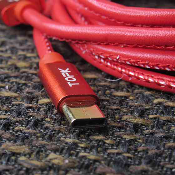 Type-C кабель Topk під кожу 1.8м Red Киев