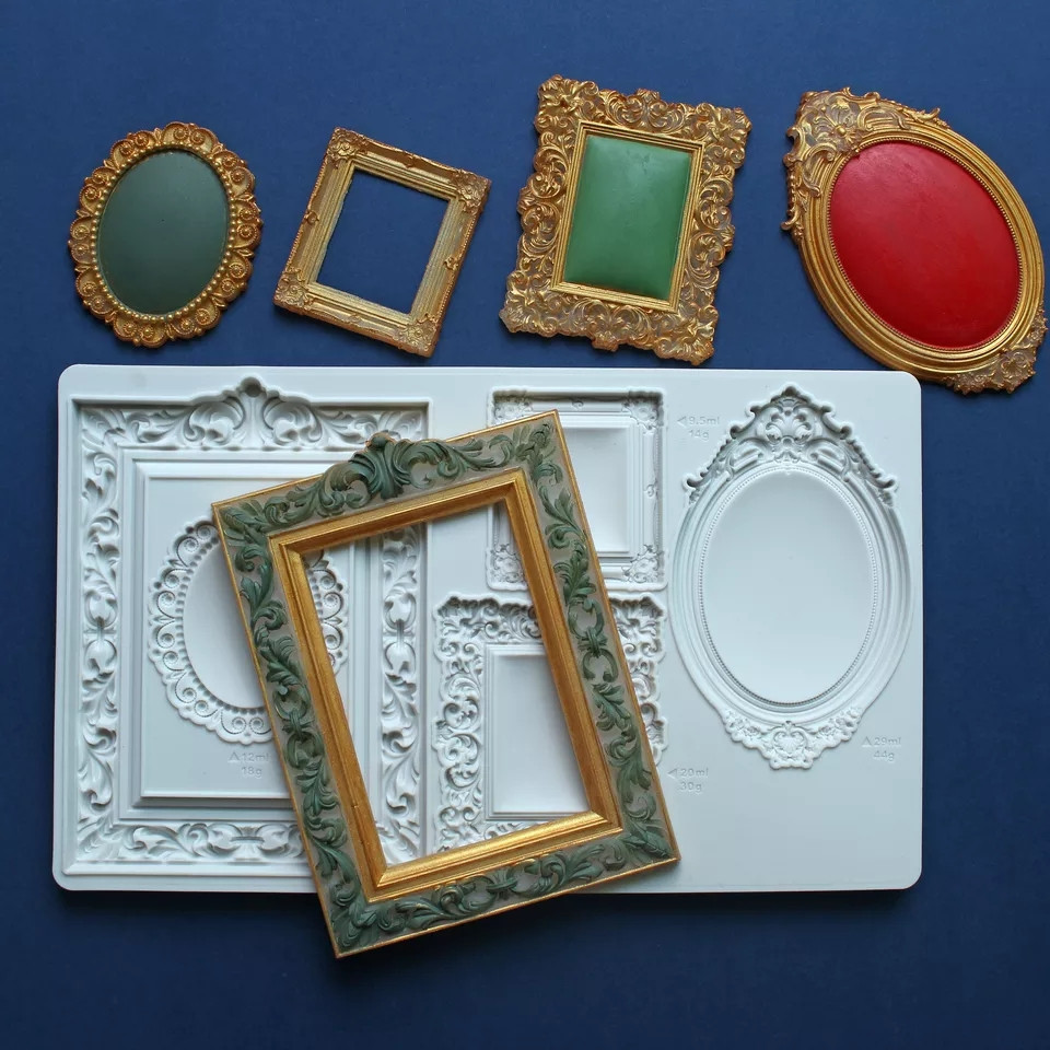 Молд силиконовый Рамки 25 на 15 см серый Киев - изображение 5