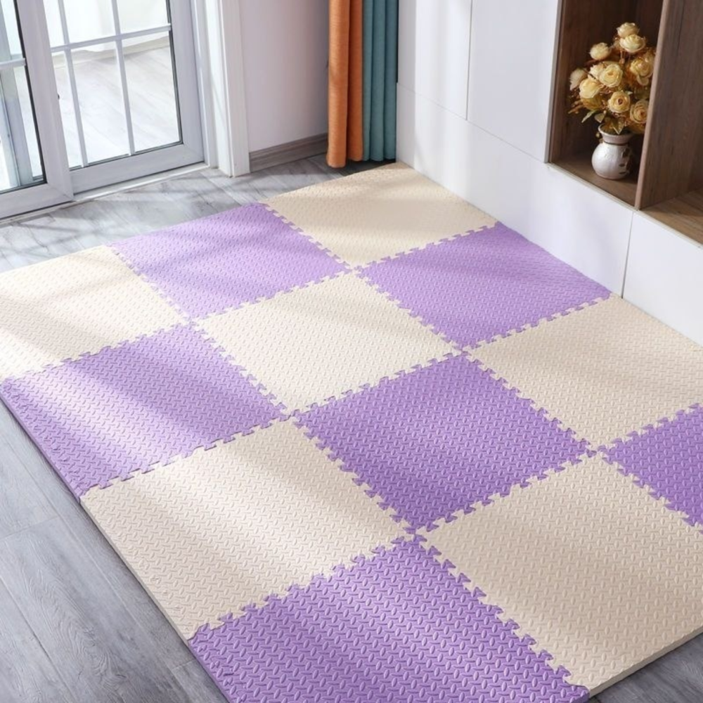 Коврик-пазл напольный, термоковрик,без покрытия,Eva-пены 20 пазлов 60*60 см,площадь покрытия 7,2м²,толщина 1 см, цвет фиолетовый Каменец-Подольский - изображение 3