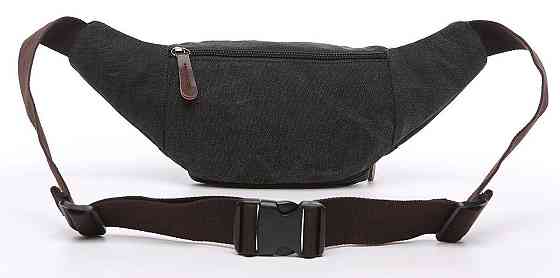 Сумка поясная текстильная Vintage 20085 Черная Киев