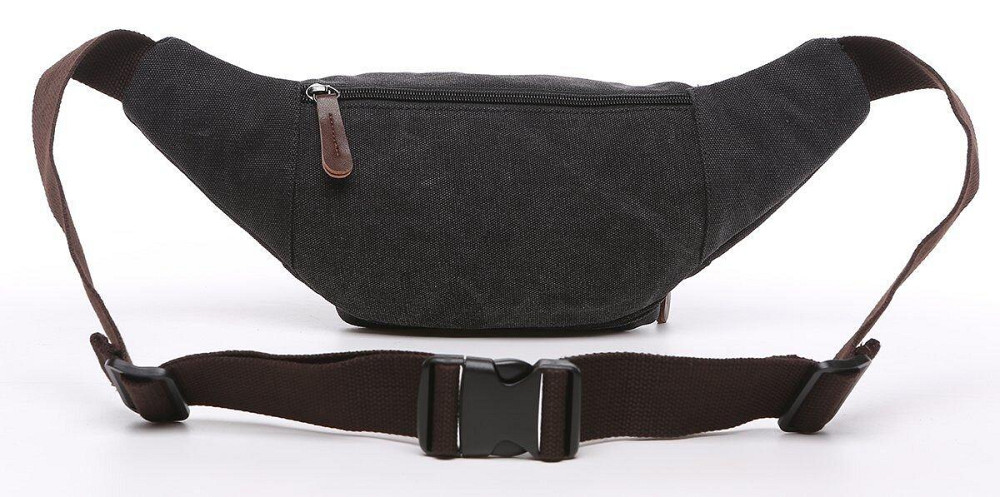 Сумка поясная текстильная Vintage 20085 Черная Киев - изображение 6